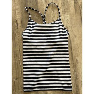 Champion XS Tank Stretch T Back Black White Stripe Duo Dry
